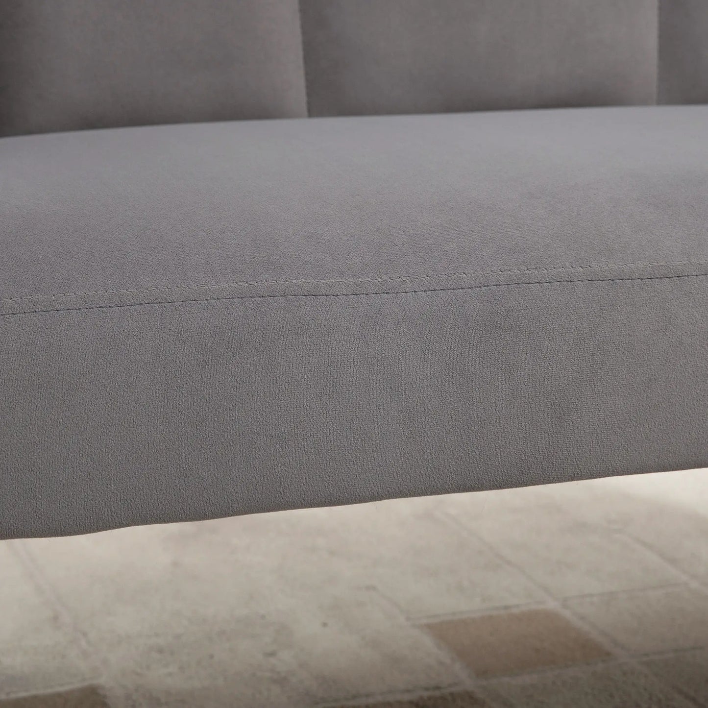 Nancy's Laurino 2-Zitsbank - Zitbank - Donkergrijs - Fluweel - ± 130 x 65 x 80 cm