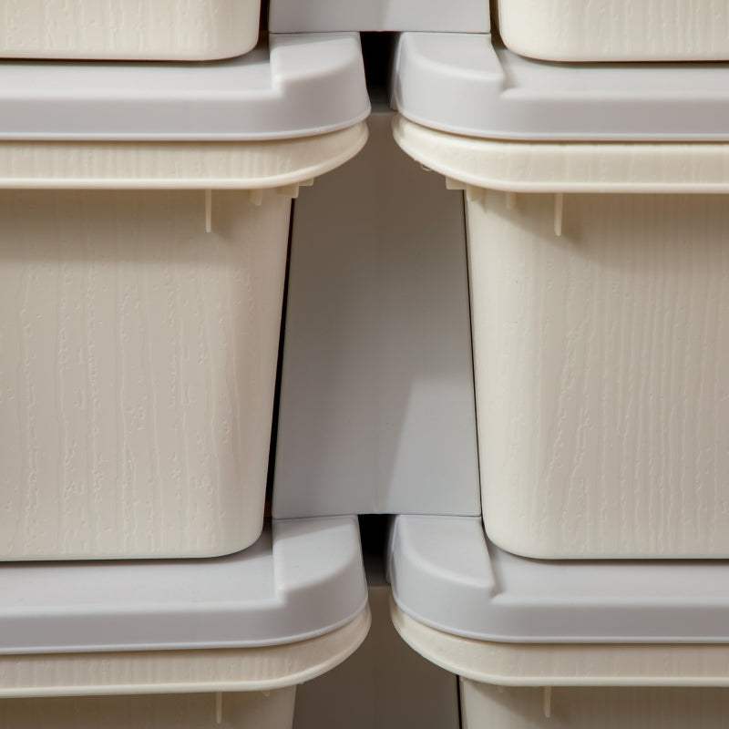 Nancy's Preston Opbergkast voor Kinderen - Speelgoed Organizer - Ladekast - Crème Wit / Grijs - ± 75 x 40 x 55 cm