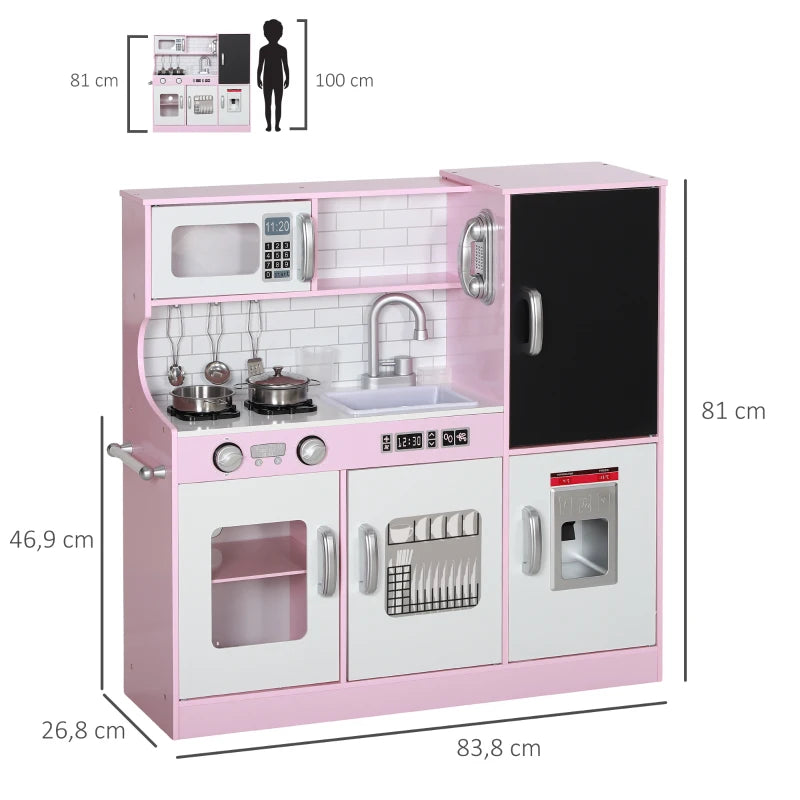 Nancy's Vara Kinderkeuken - Speelkeuken - Speelgoedkeuken - Inclusief Accessoires - Roze