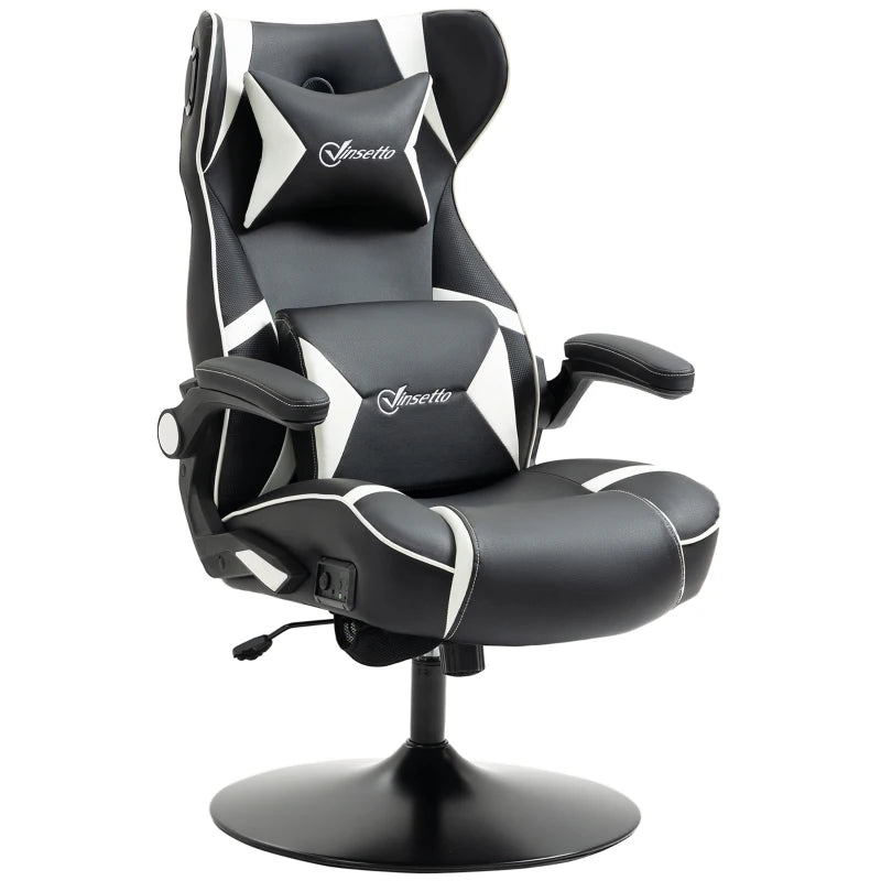Nancy's Angera Gaming Chair - Gaming Chair - With Bluetooth Speakers - Versatile Adjustable - White / Black