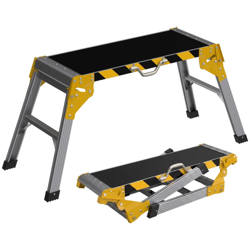 Nancy's Tirrenia Werkplatform - Werkbank - Opvouwbare werktafel - Antislip - Zwart - ± 110 x 32 x 50 cm