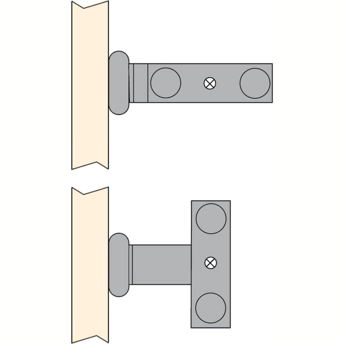 Eleganca Uittrekbaar aluminium handdoekrek 31cm Zilver