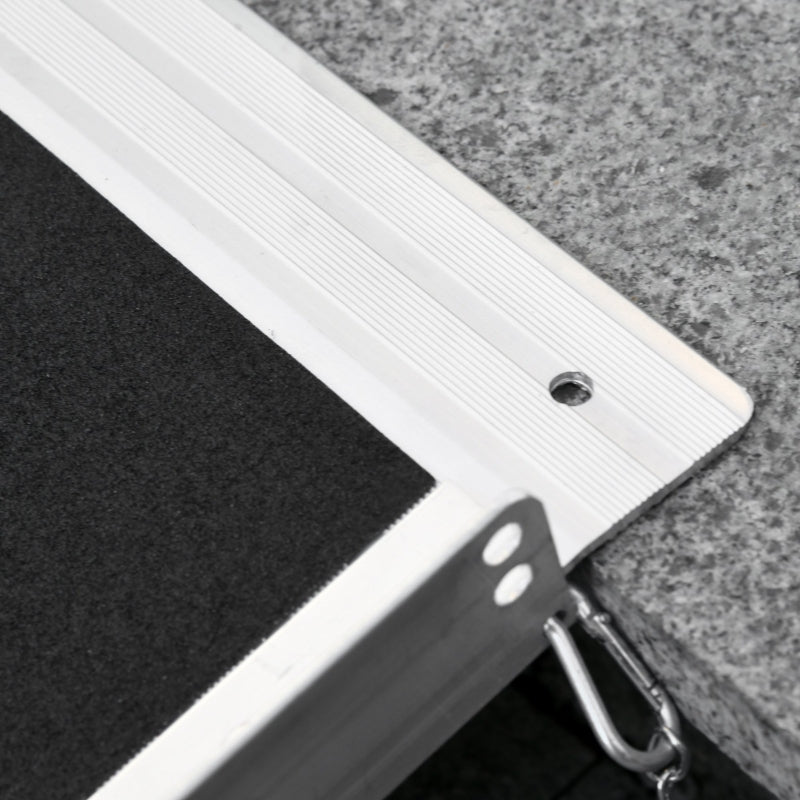 Nancy's Triverton Rolstoelhelling - Oprijplaat - Toegangshelling - Zilver / Zwart - ± 95 x 75 x 5 cm