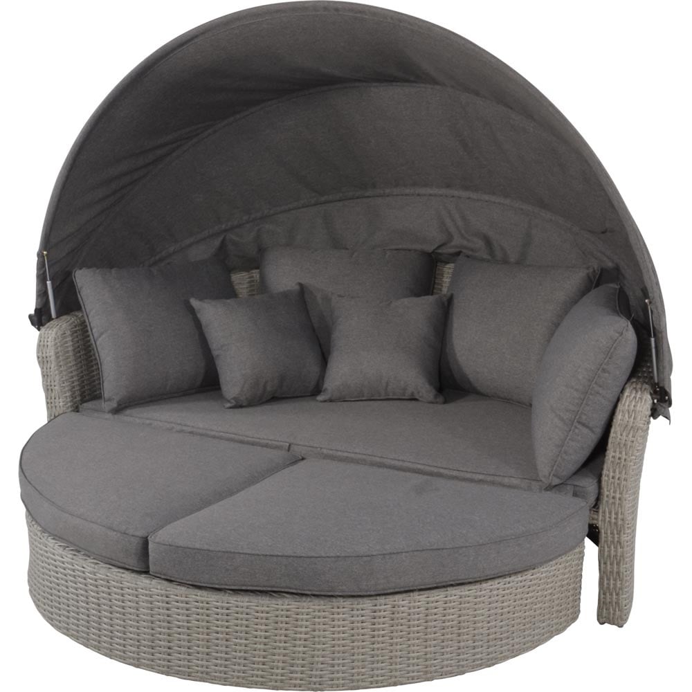 Nancy's Skyforest Zonne-eiland - Loungeset Met Zonnekap - Grijs - 200 x 182 x 161cm