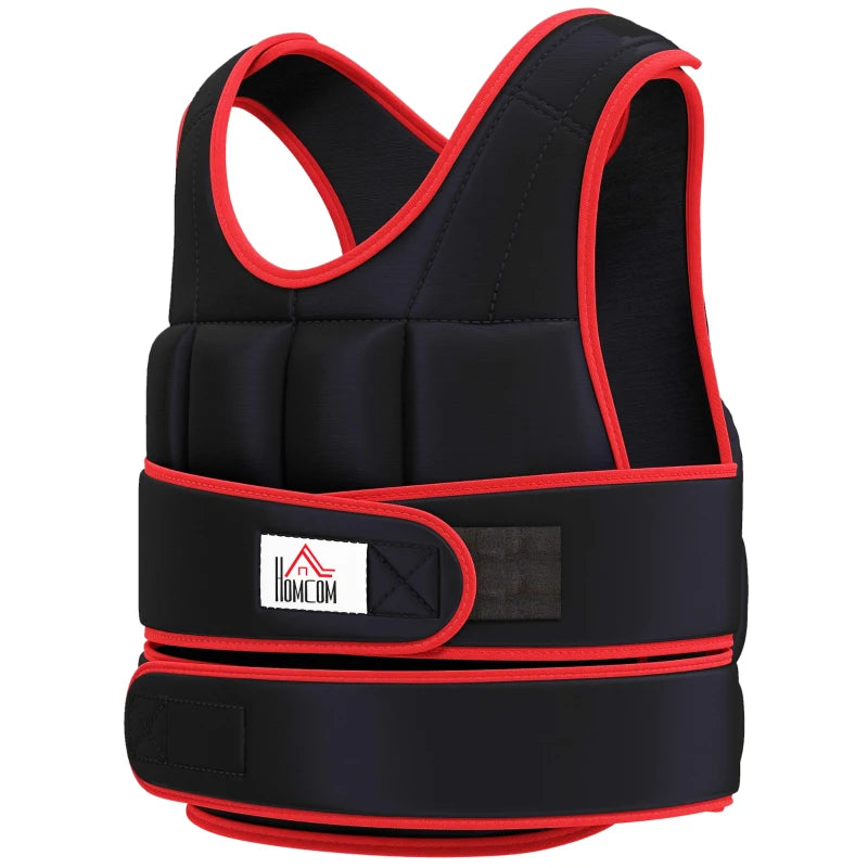 Nancy's Bagnoli Gewichtsvest - Trainingsvest - Gewichtgilet - Vest voor Krachttraining - Zwart / Rood - 20 KG