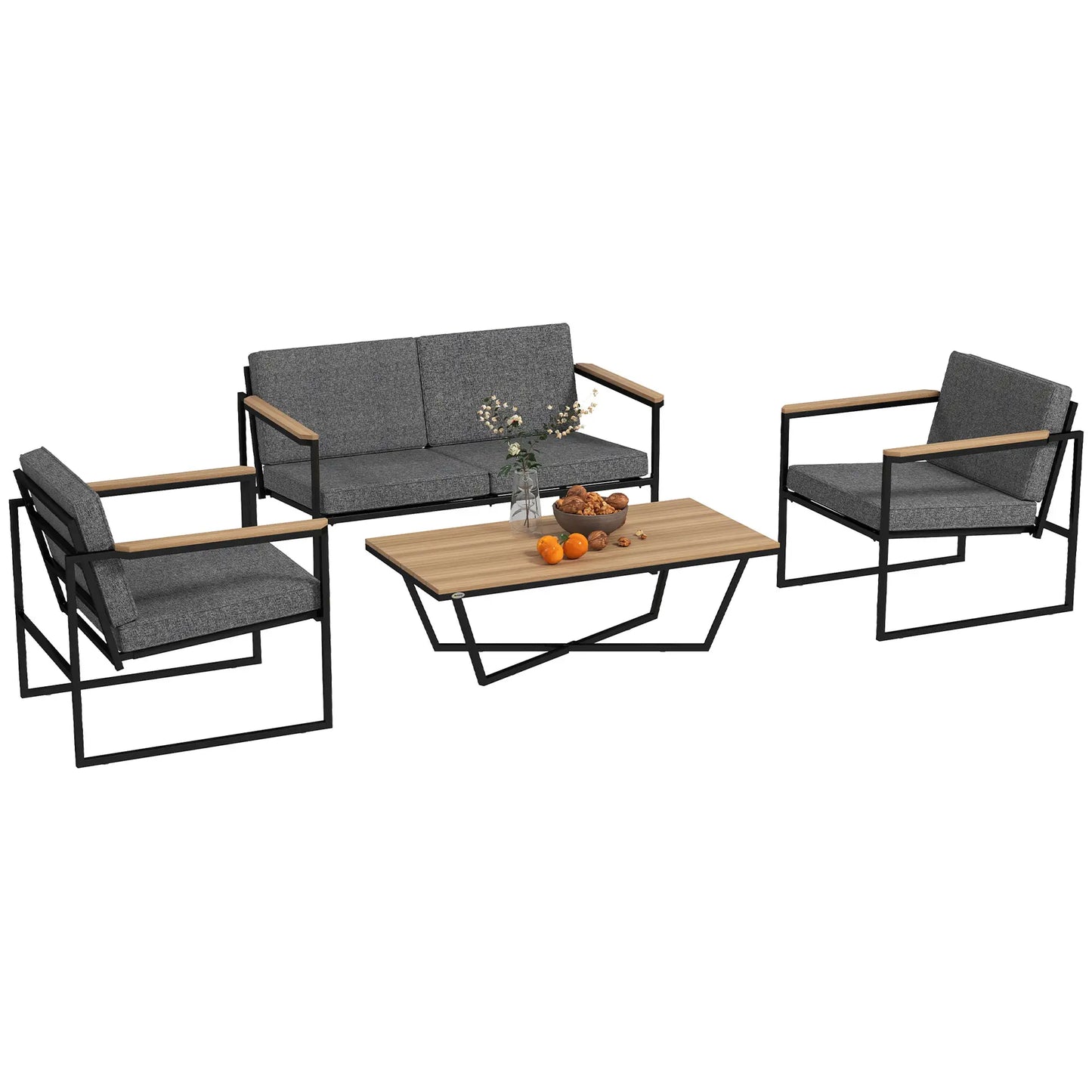 Nancy's Corbara Loungeset - Tuinset - Tuinmeubelset - Grijs