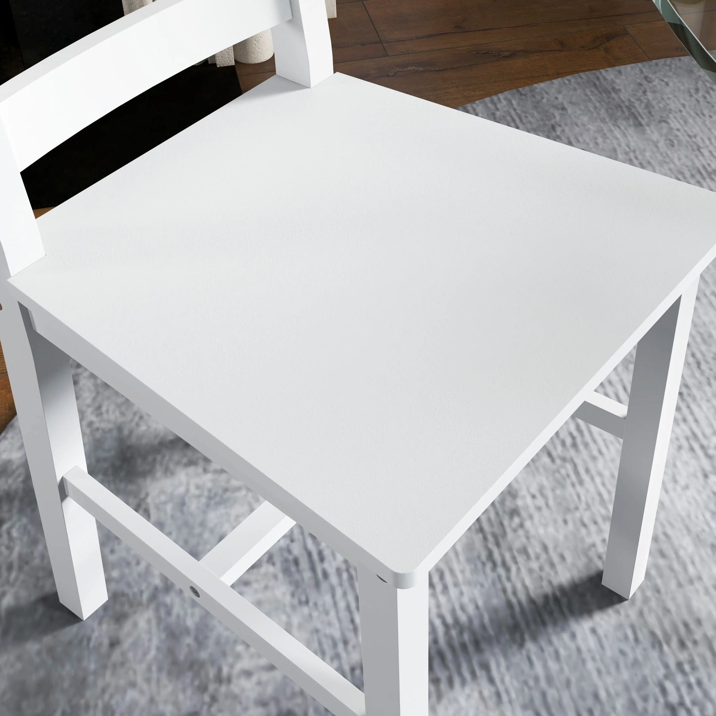Nancy's Loranzè Eetkamerstoelen - Set van 2 - Wit - Grenenhout