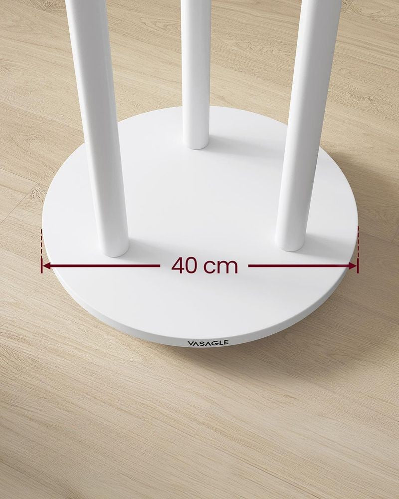 Nancy's Moltrasio Staande Kapstok - Garderoberek - Wit - Rubberhout - 175 cm Hoog