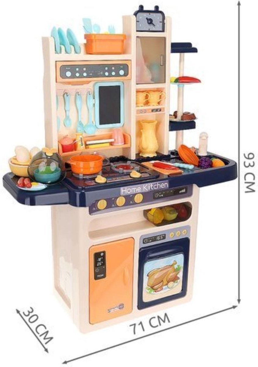 PLAYWALL Speelgoedkeuken Speelkeuken 65-Delig