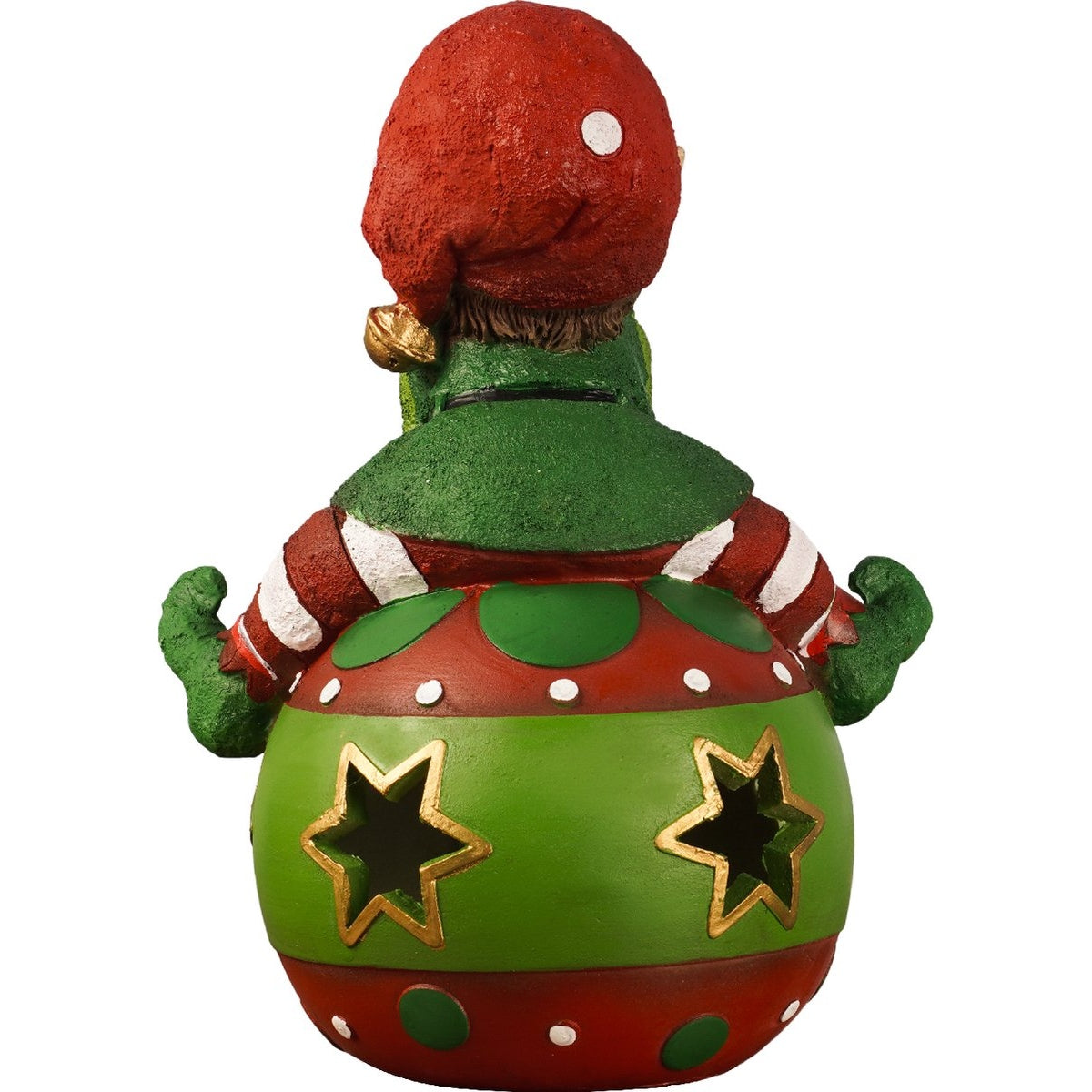 Kristmar Kerst elf met LED-verlichting Groen