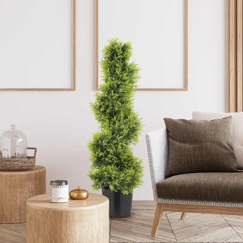 Nancy's Meldola Kunstplant - Spiralsnoei kunstplant - Kunstboom - Groen - 90 cm hoog
