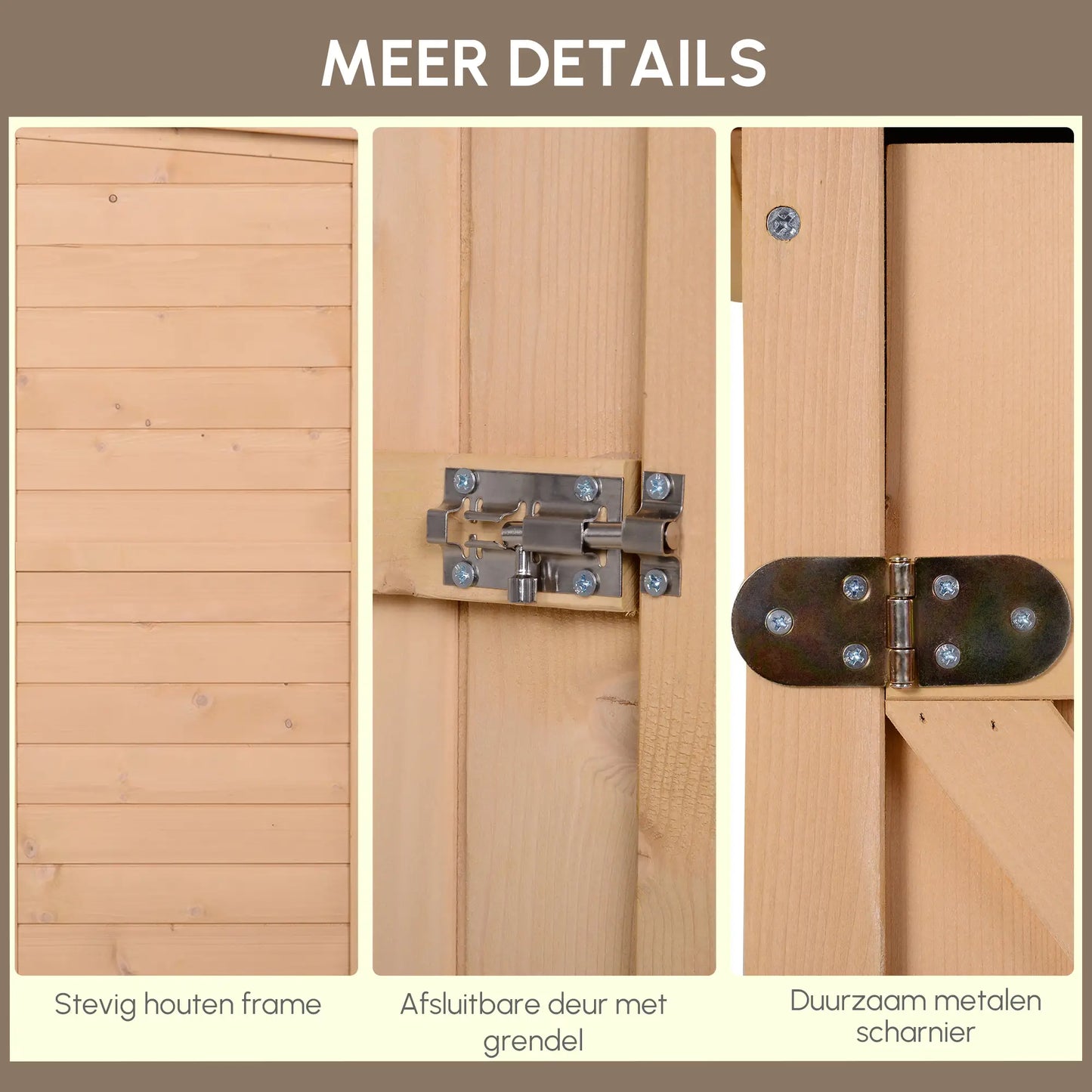 Nancy's Garstang Tuinkast - Schuur - Dennenhout - ± 75 x 55 x 115 cm