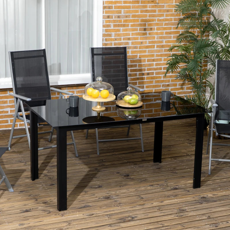 Nancy's Reboleira Garden table - Patio table - Outdoor dining table - Garden furniture - Black - ± 150 x 90 x 75 cm