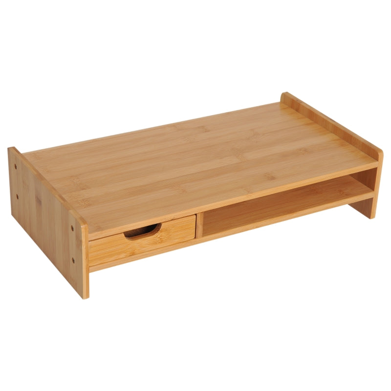 Nancy's Acheron Screen Stand - Support pour moniteur - Organisateur de bureau avec tiroirs - Bambou