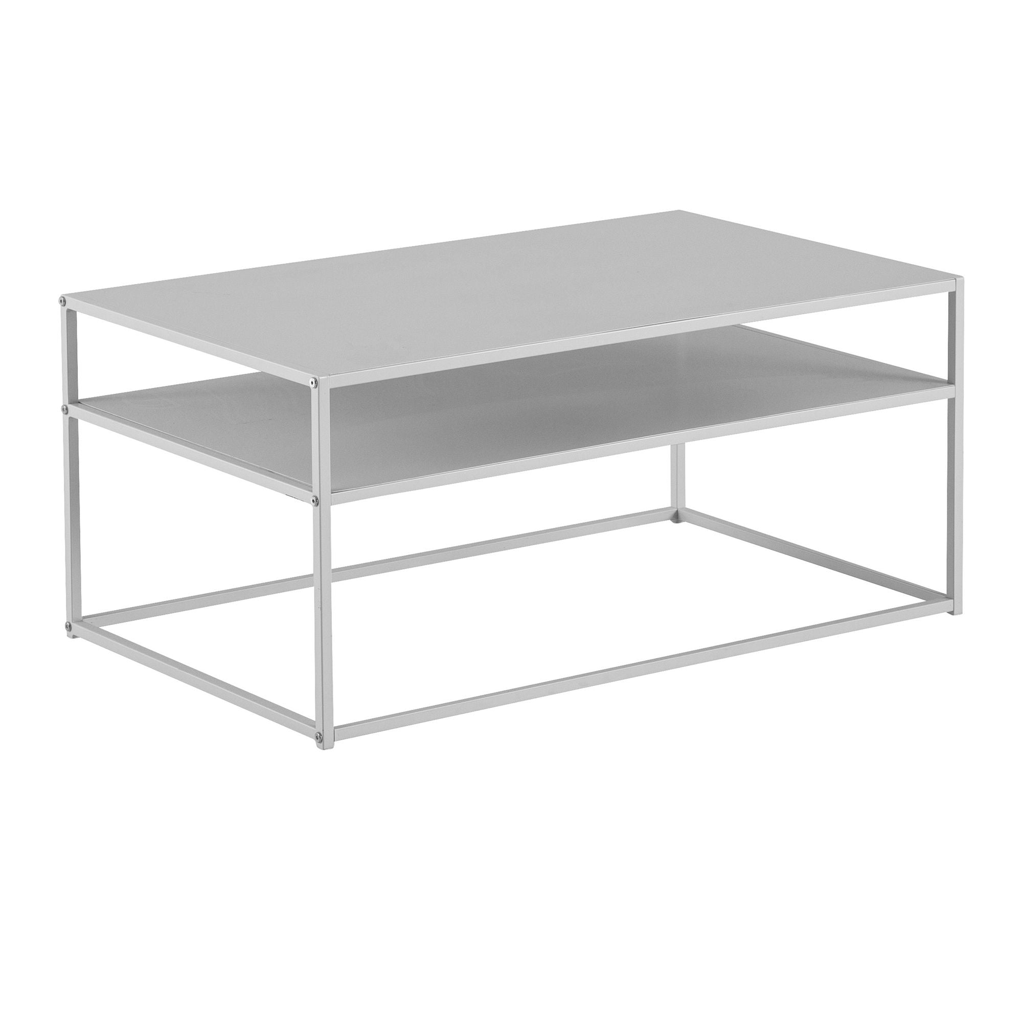 Nancy's Saldonha Coffee Table - Coffee Table - White - Lacquered Steel - 100 x 60 x 45 cm