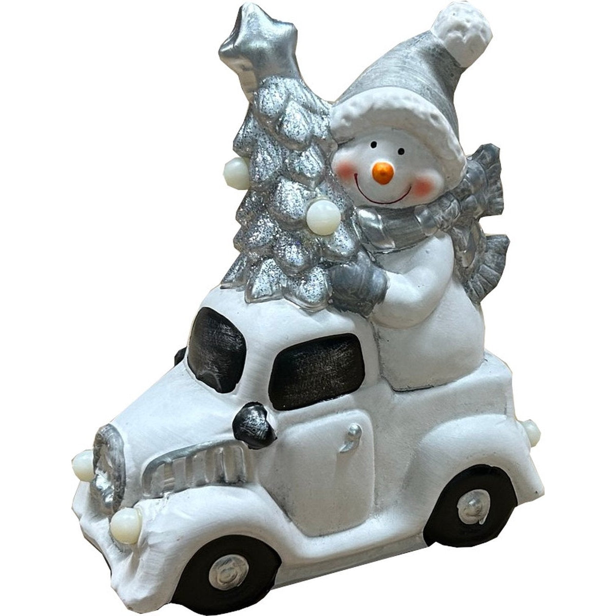 Kristmar Sneeuwpop in truck met LED