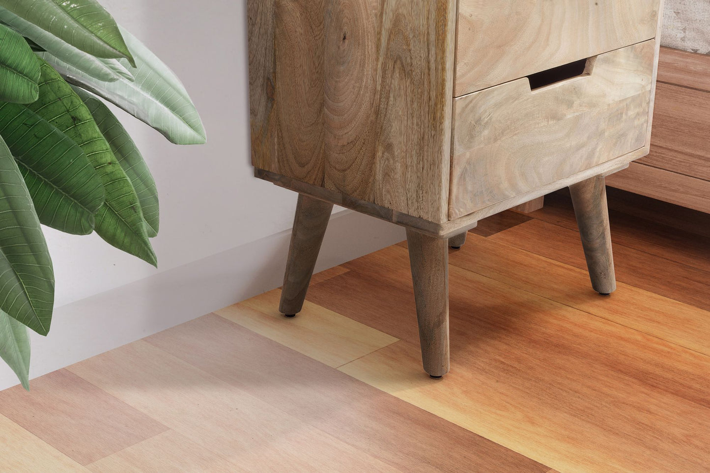 Nancy's Aranhas Nachtkastje met lades - Massief Mangohout - ± 45 x 60 x 30 cm