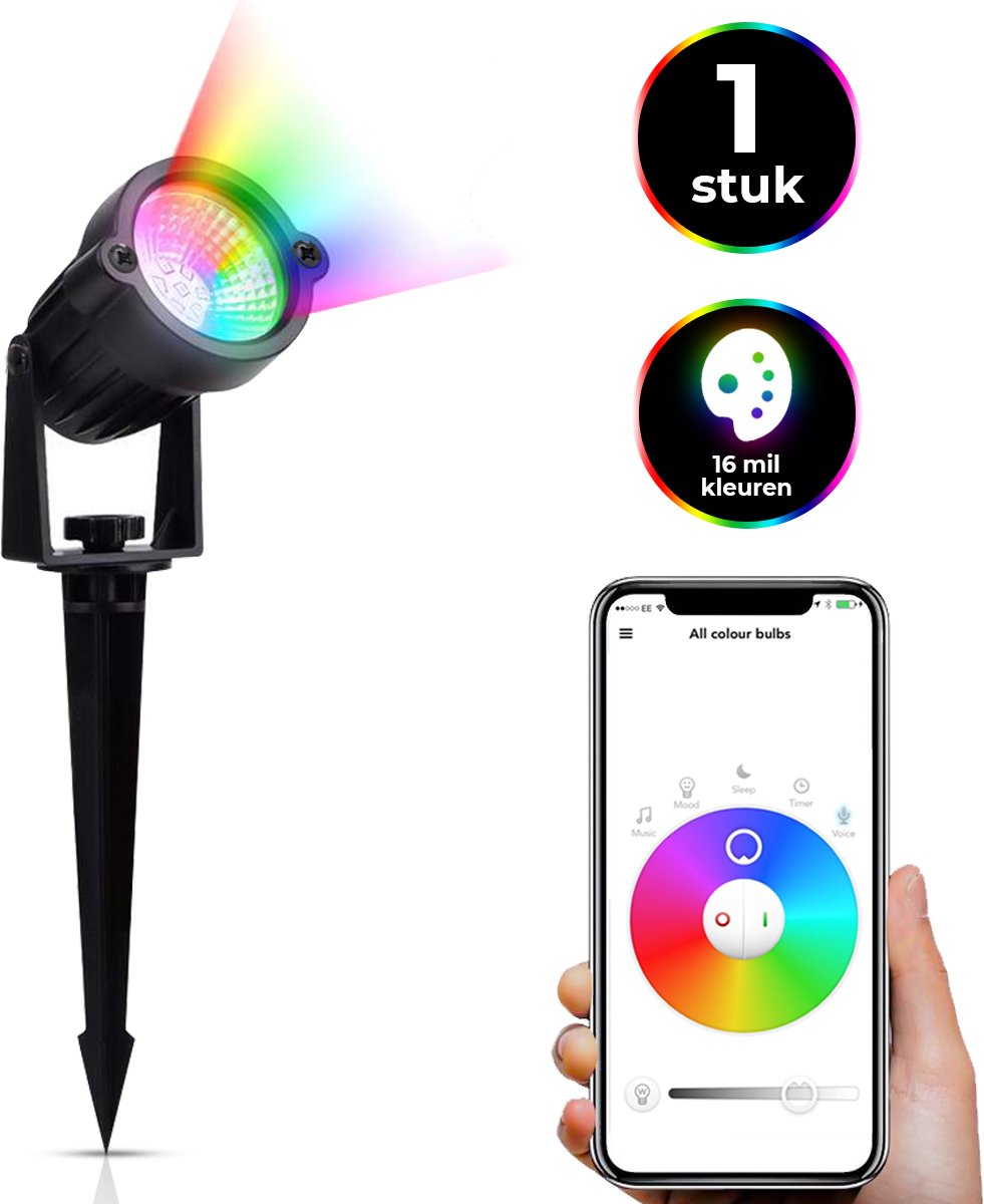 Bolt Electronics®️ Éclairage de jardin LED RVB Lampe d'extérieur Spike spot 1 pièce