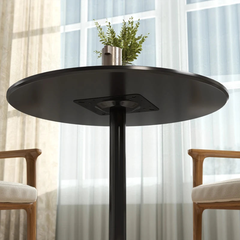 Nancy's Novellara Eettafel Rond - Eetkamertafel - Zwart - Ø 80 x 75H cm