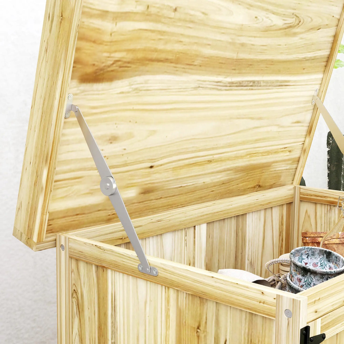 Nancy's Follina Planttafel - Tuinwerktafel - Tuinkast - Dennenhout - ± 75 x 45 x 90 cm