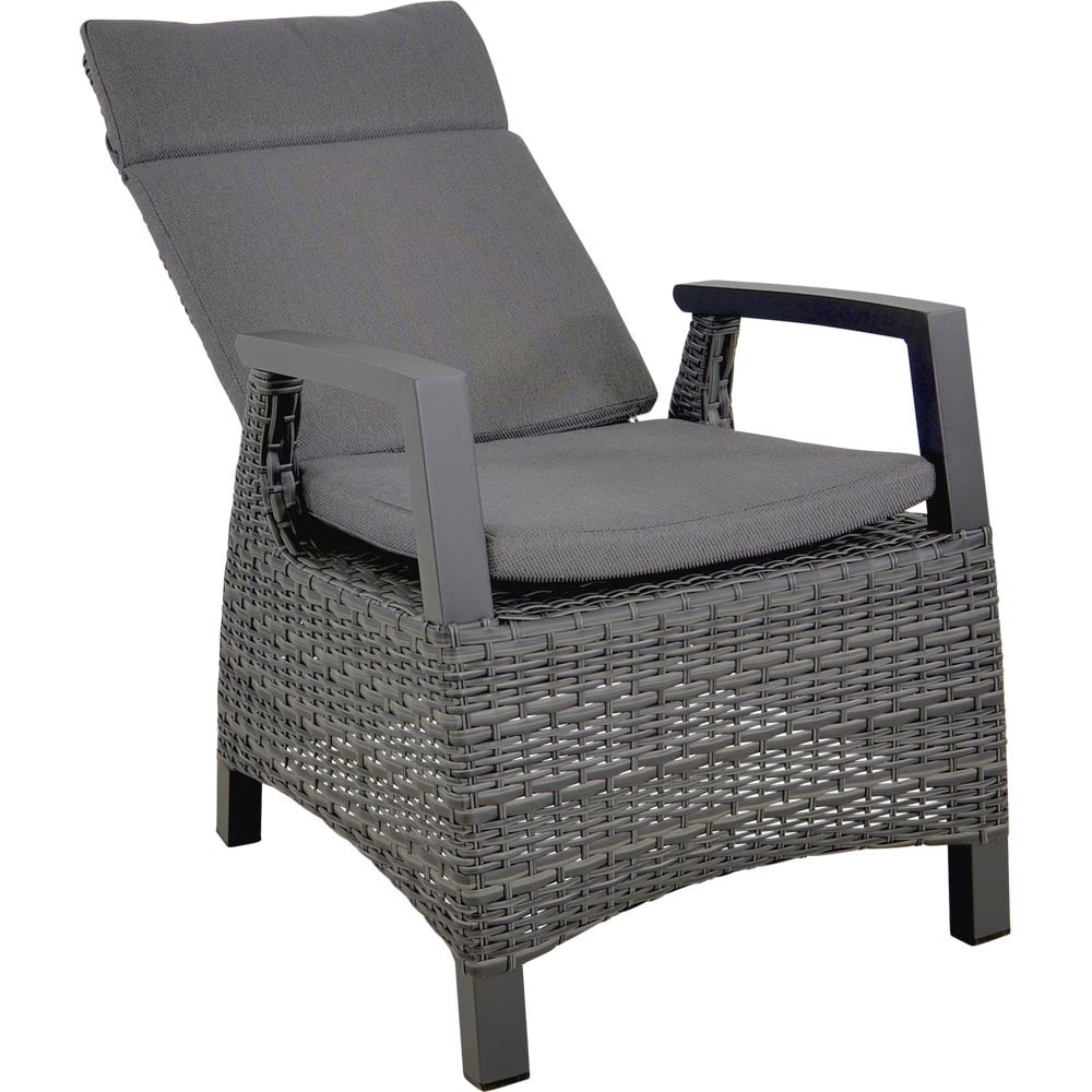 Nancy's Kempston Loungestoel - Tuinstoel - Antraciet / Grijs