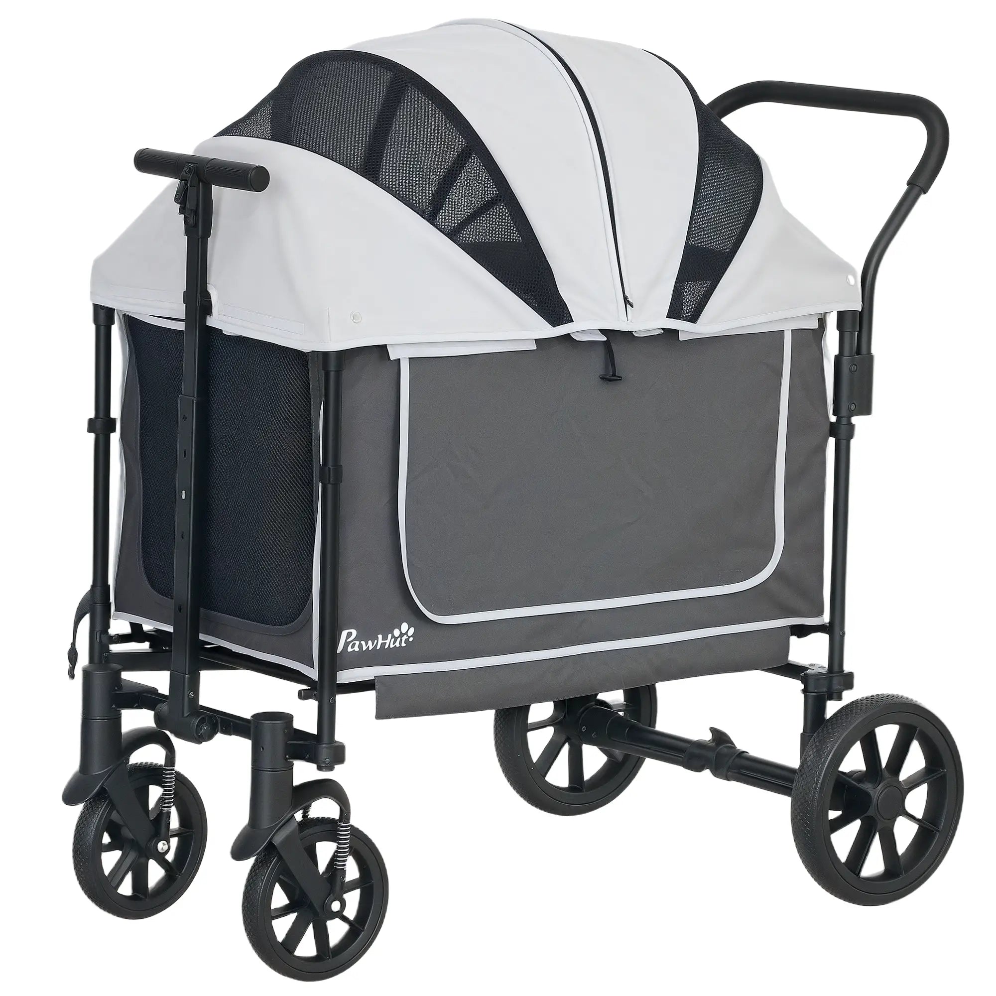 Nancy's Imer Reiswagen voor Huisdieren - Hondenwagen - Hondenbuggy - Grijs / Zwart