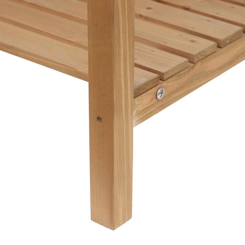 Nancy's Don Benito Planttafel - Tuinwerktafel - Werktafel - Natuurlijk - Dennenhout - ± 120 x 45 x 120 cm