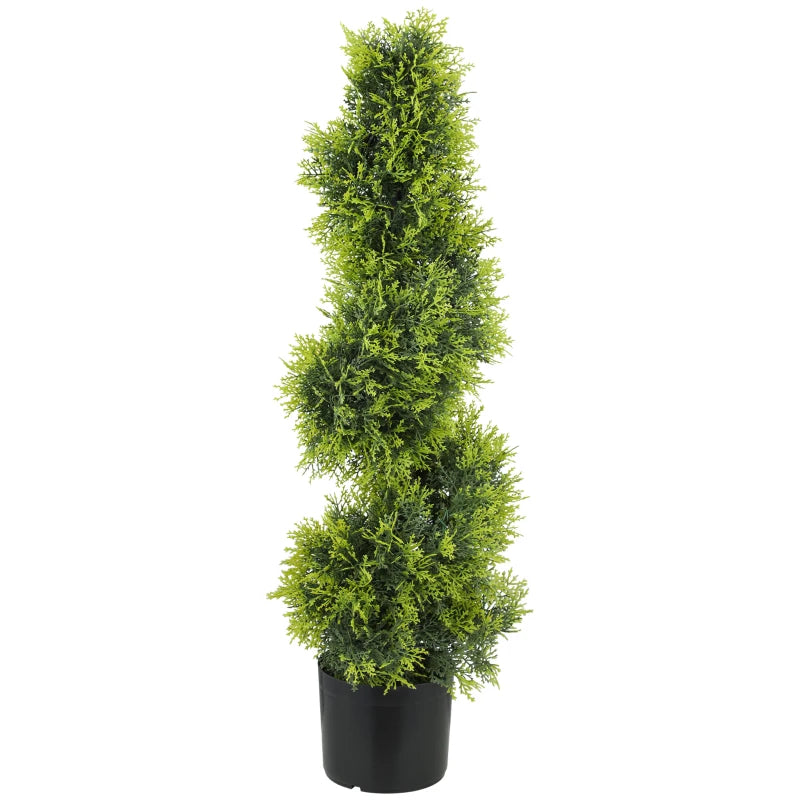Nancy's Meldola Kunstplant - Spiralsnoei kunstplant - Kunstboom - Groen - 90 cm hoog