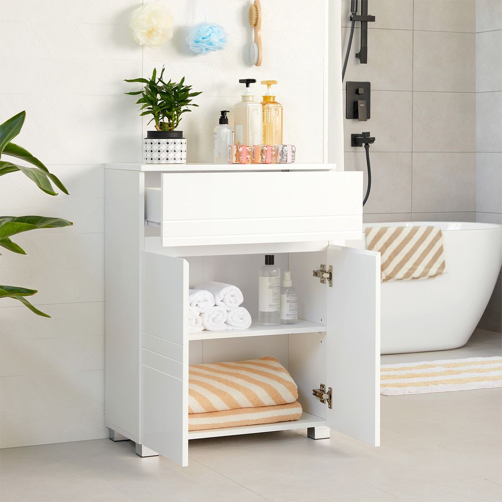 Nancy's Bedale Badkamerkast - Badkamermeubel - Wit - Modern - 60 x 30 x 80 cm