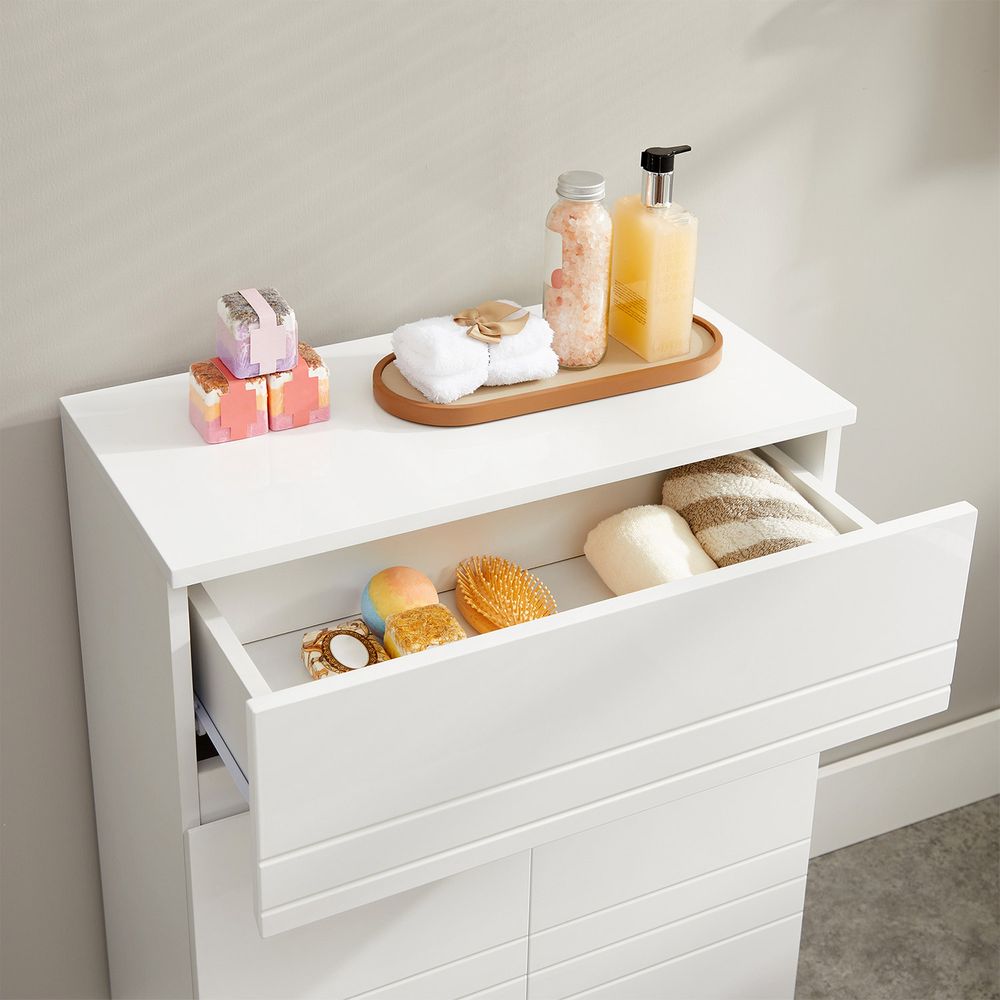 Nancy's Bedale Badkamerkast - Badkamermeubel - Wit - Modern - 60 x 30 x 80 cm