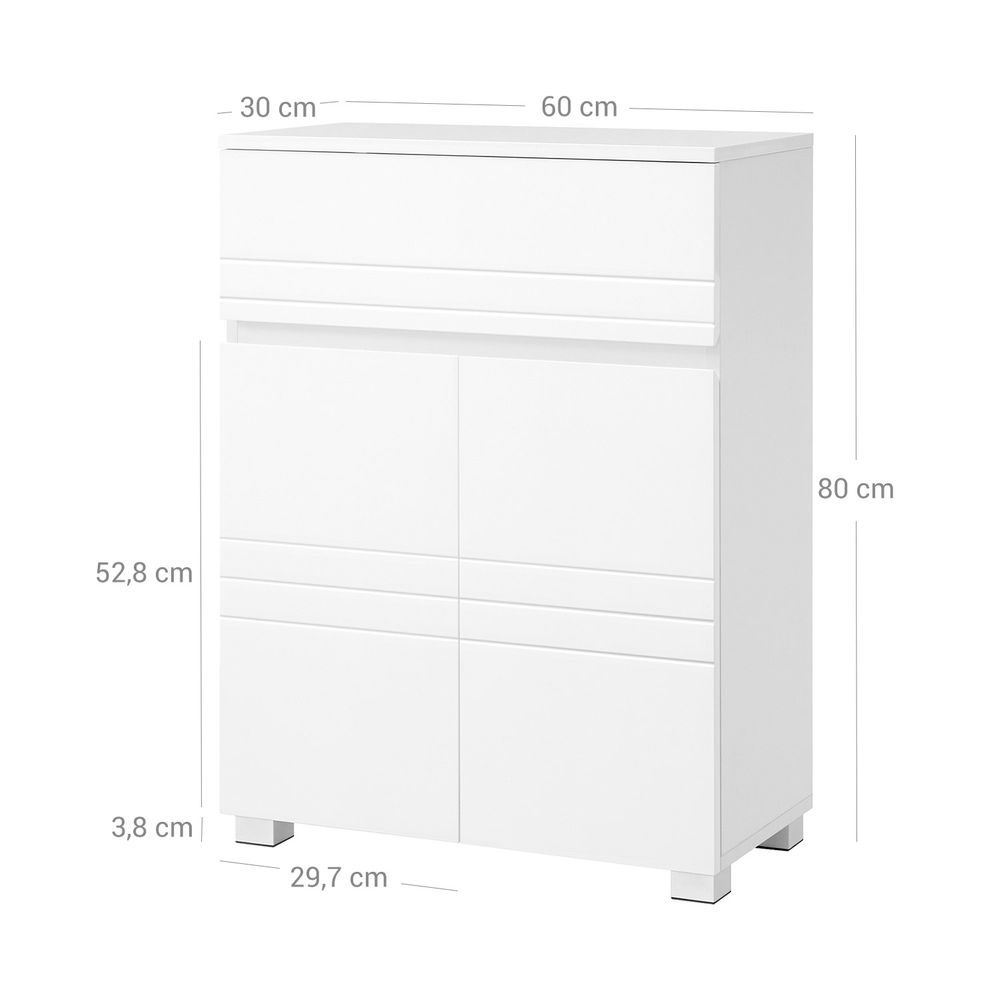 Nancy's Bedale Badkamerkast - Badkamermeubel - Wit - Modern - 60 x 30 x 80 cm