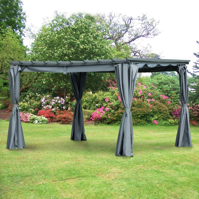 Nancy's Chelston Pergola - Paviljoen - Verwijderbaar Dak - Zonwering - Donkergrijs - ± 360 x 300 cm