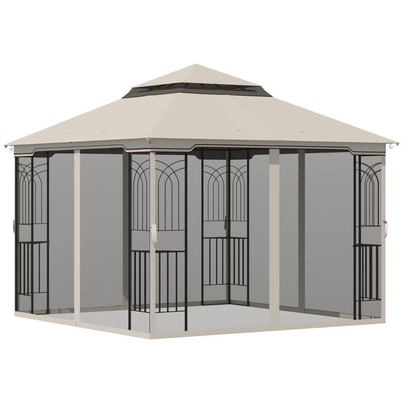 Nancy's Putjara Paviljoen - Party tent - Tuin Paviljoen - Beige - ± 300 x 300 cm
