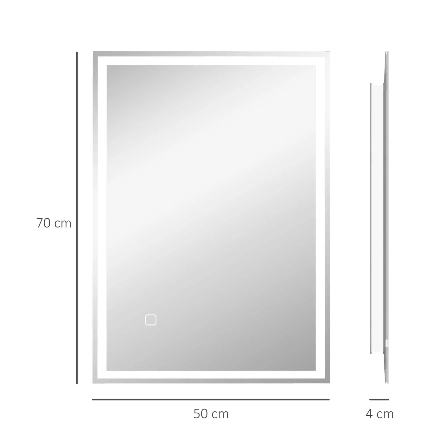 Nancy's Lonato Badkamerspiegel - Met LED Verlichting - Anti condens - 50 x70 cm