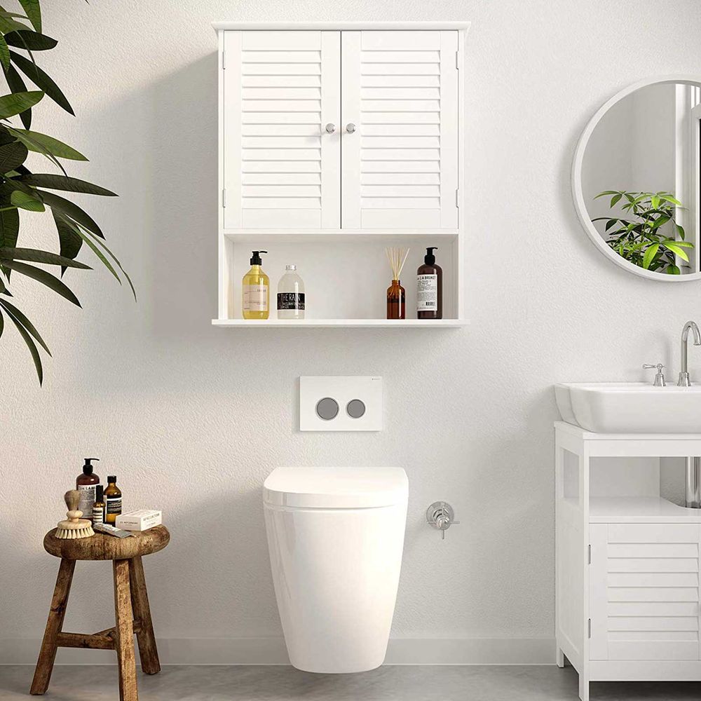 Nancy's Berzo Bathroom Cabinet Hanging - Bathroom Furniture - White - 60 x 20 x 70 cm
