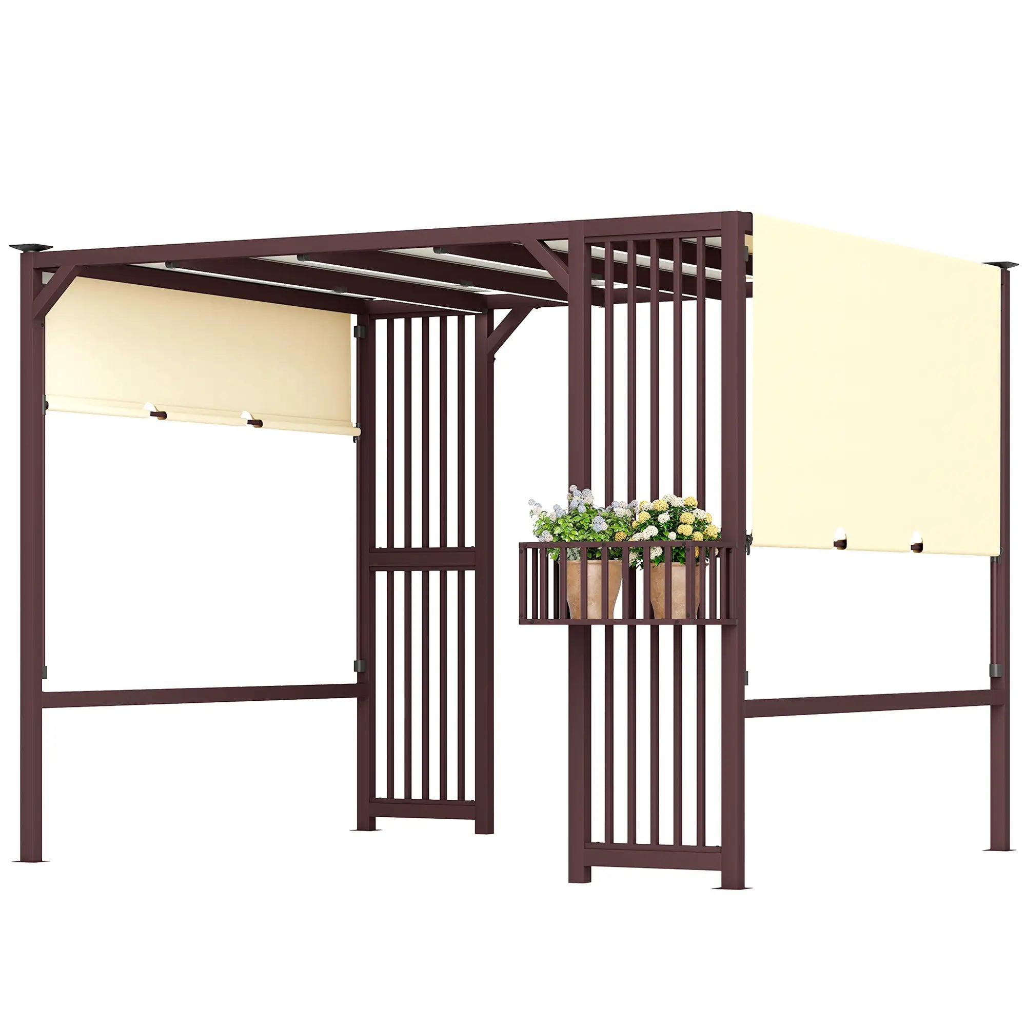 Nancy's Gallicano Pergola - Terras Overkapping - Bruin - ± 295 x 250 x 230 cm
