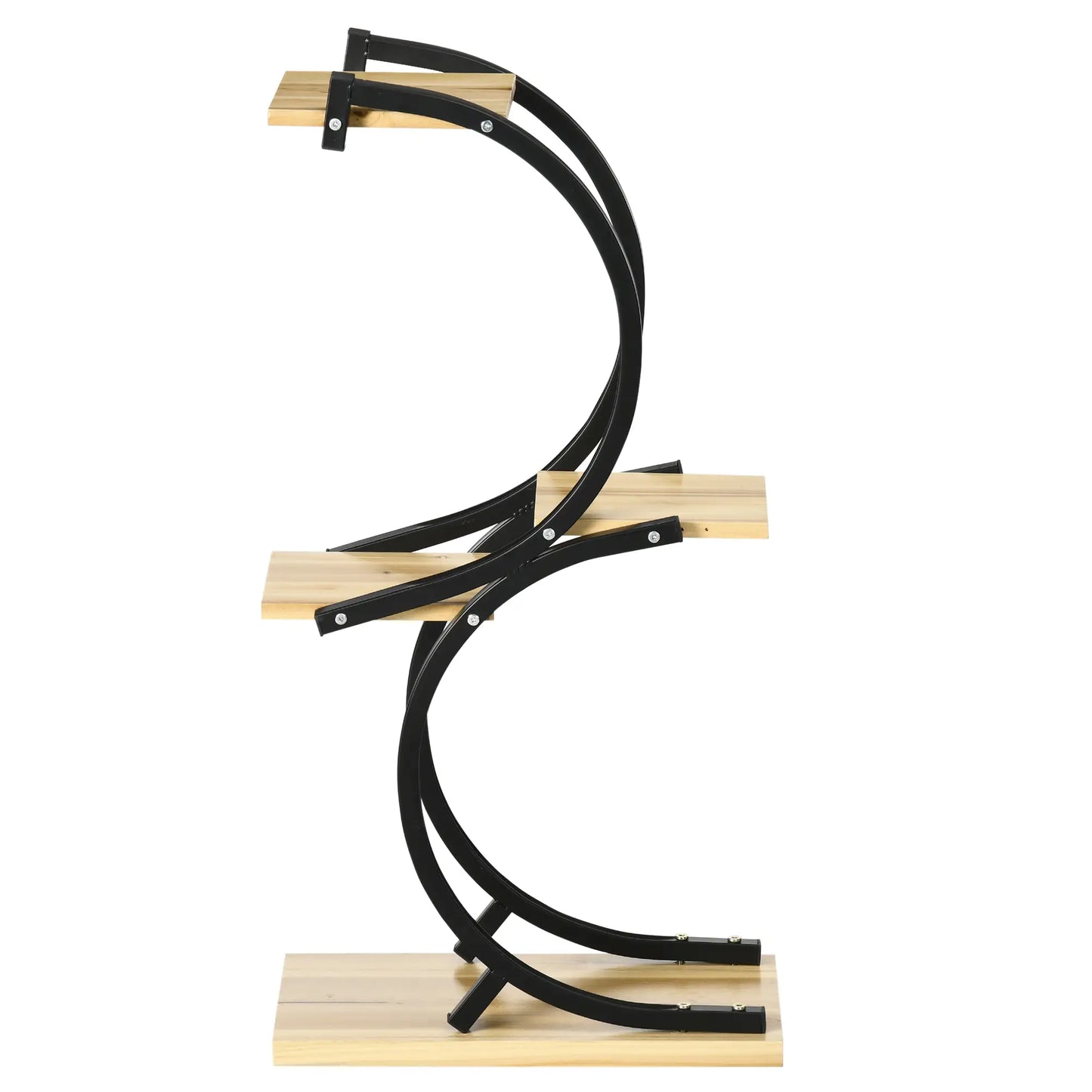 Nancy's Farini Plantenrek - Plantenstandaard - Bloemenstandaard - Zwart / Hout