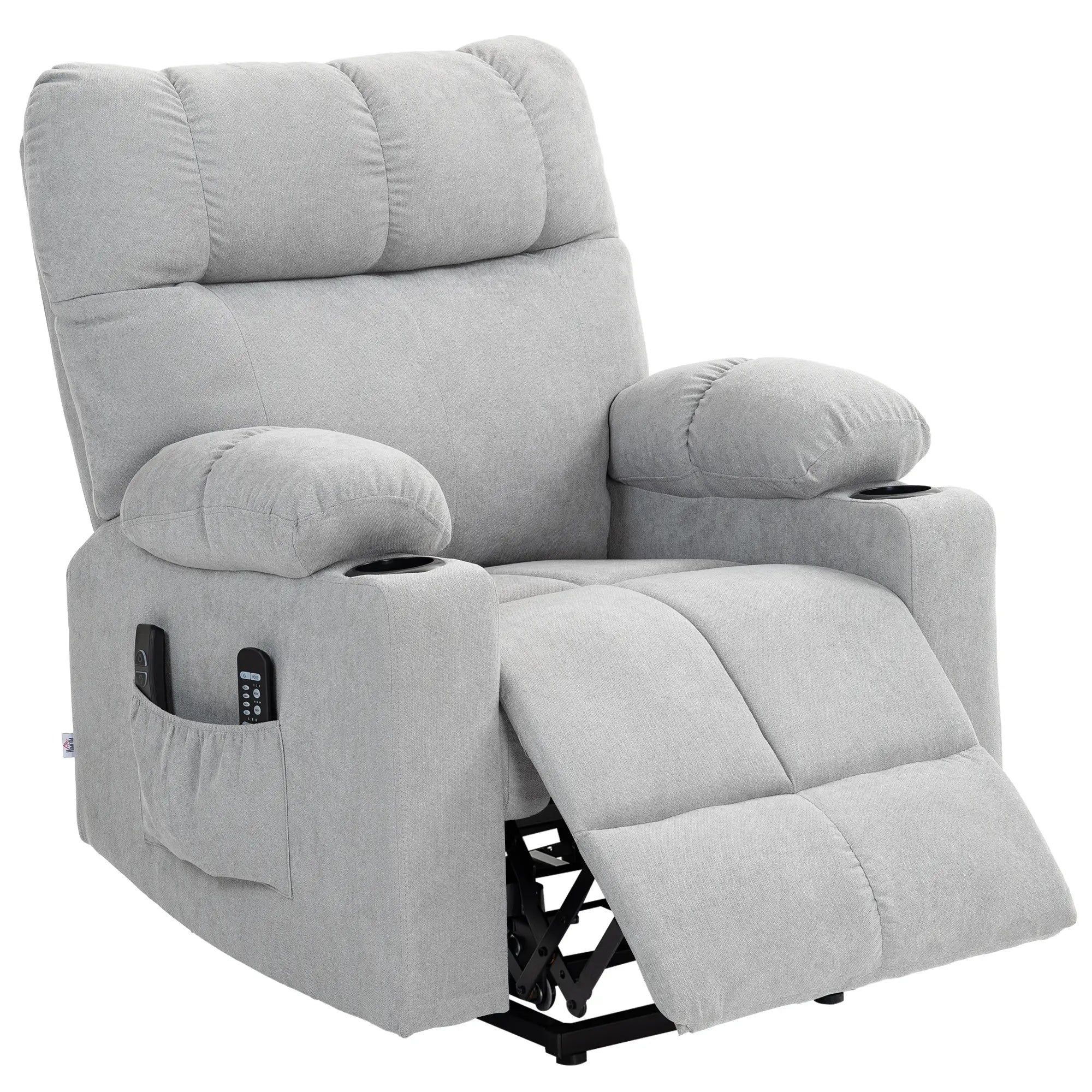 Nancy's Excames Sta op stoel - Opsta stoel - Senioren stoel - Massagestoel - Relaxfauteuil - Grijs