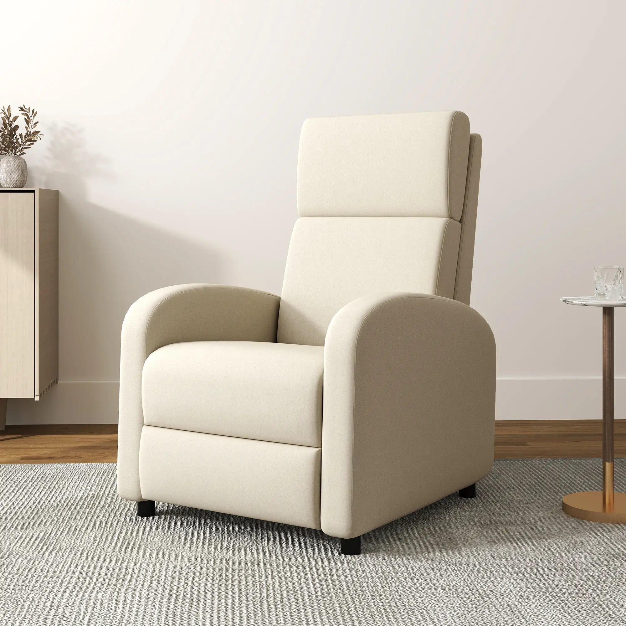 Nancy's Lodrone Relaxfauteuil - Loungestoel - Relaxstoel - Crèmewit - Linnen