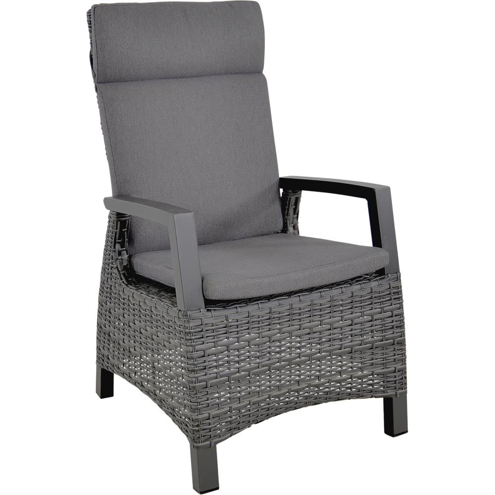 Nancy's Kempston Loungestoel - Tuinstoel - Antraciet / Grijs