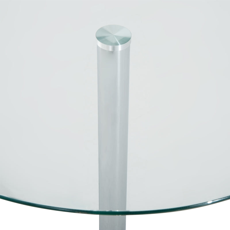 Nancy's Novalesa Eettafel Rond - Eetkamertafel - Glas - ± Ø 70 x 75 cm