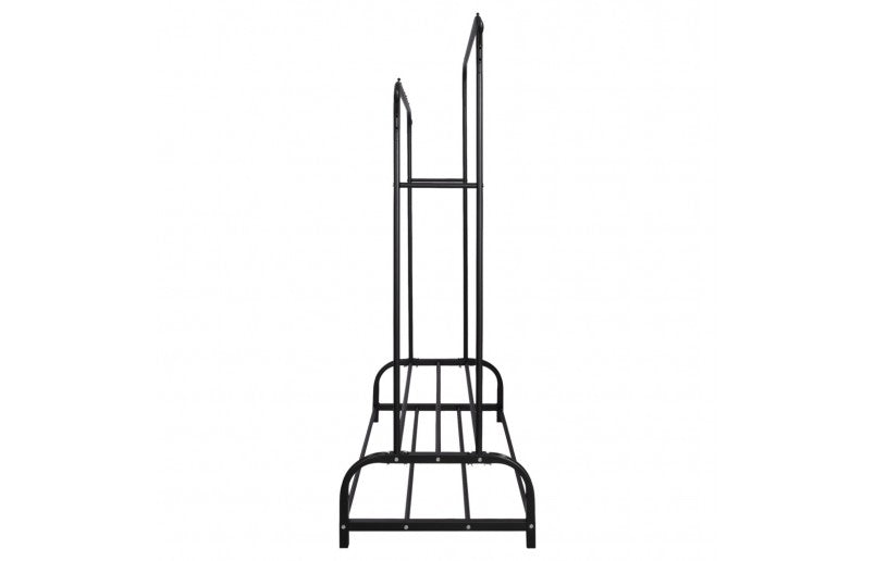 Eleganca Kledingrek met stangen en haken - Zwart - Staal - 2 Schoenenplanken