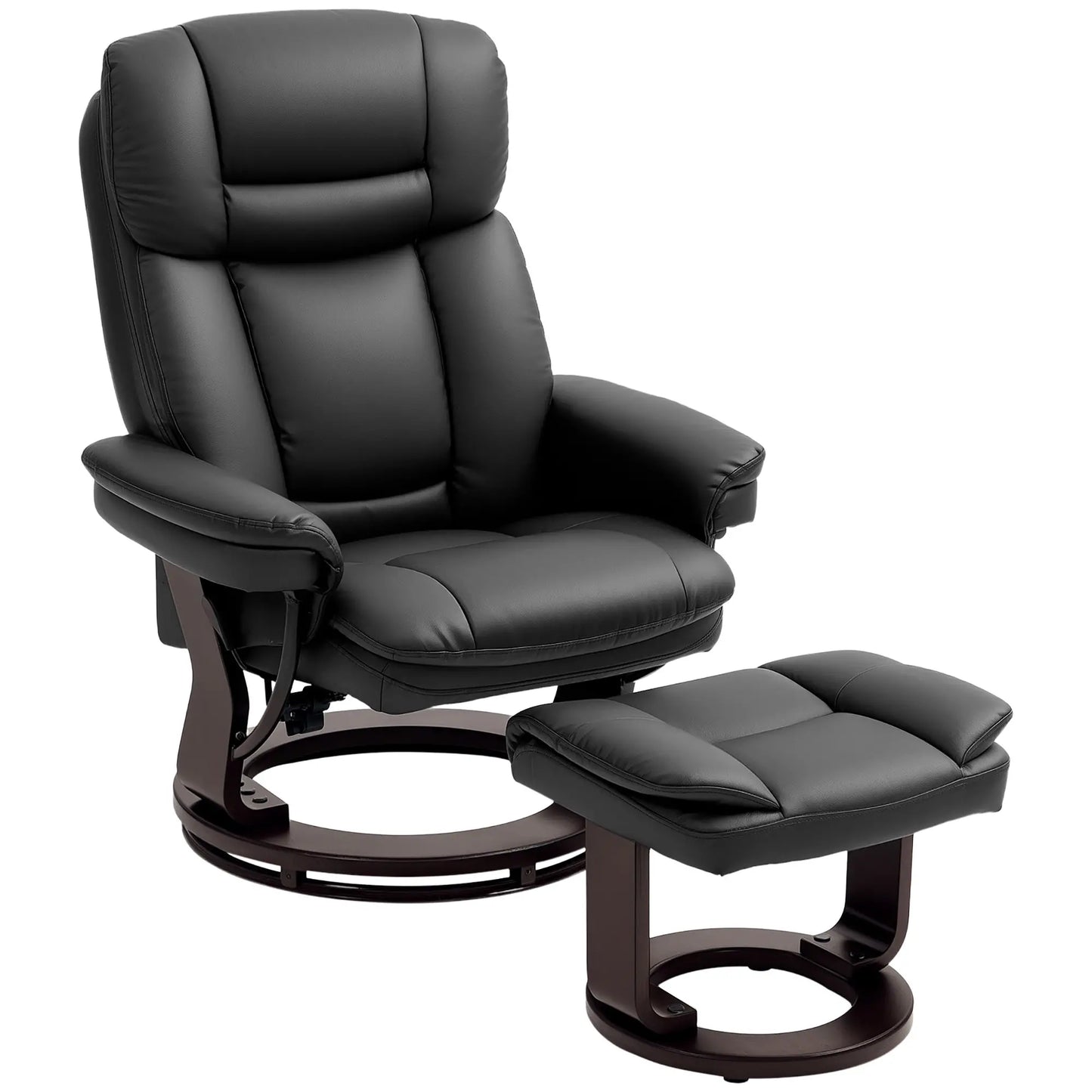 Nancy's Loano Relaxfauteuil - Loungestoel - Relaxstoel - Zwart - Kunstleer