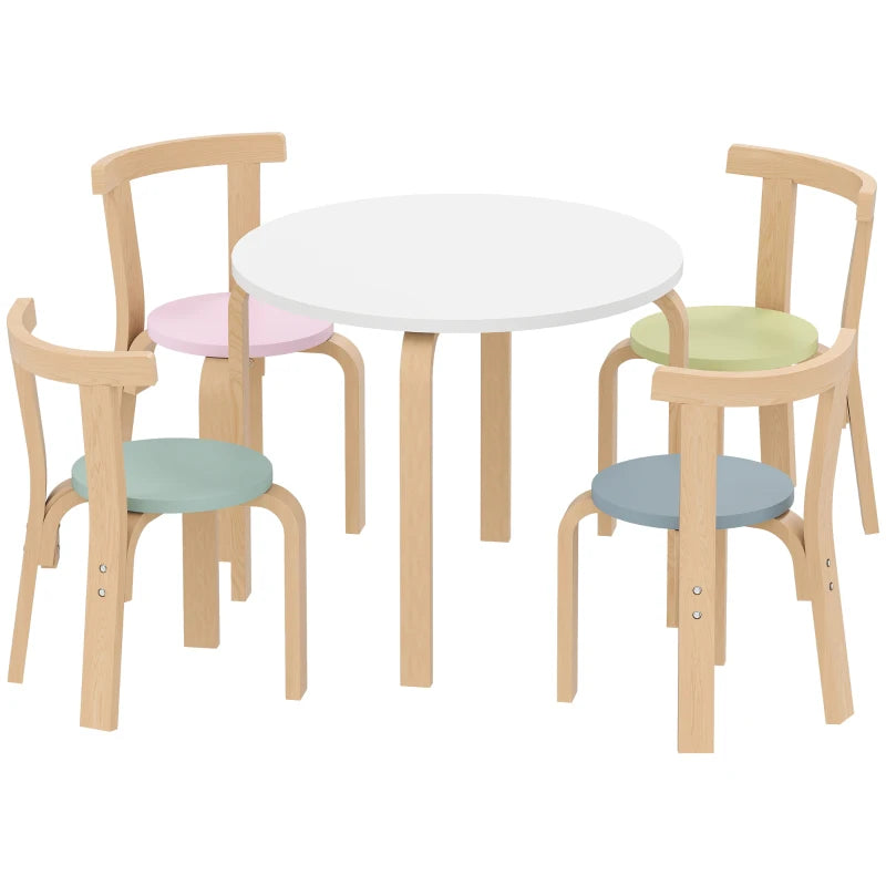Nancy's Orsogna Kindertafel met Stoelen - 5-Delige Set - Kindermeubels - Meerkleurig