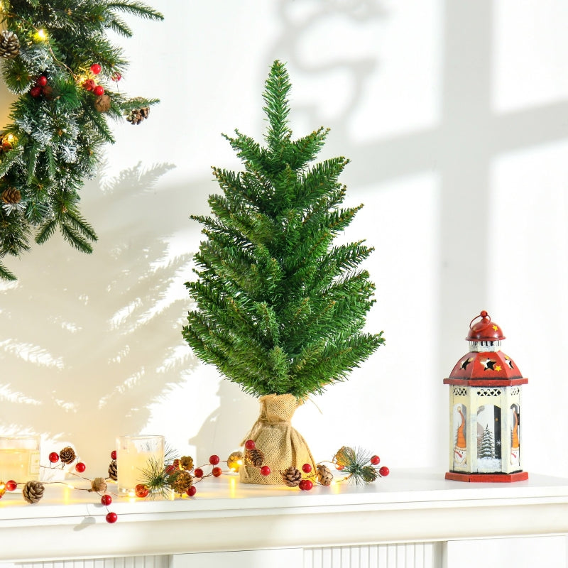 Sapin de Noël du premier automne de Nancy - Vert - Pvc, Lin, Ciment - Ø44 x 60H cm; Nombre de pointes : 70.