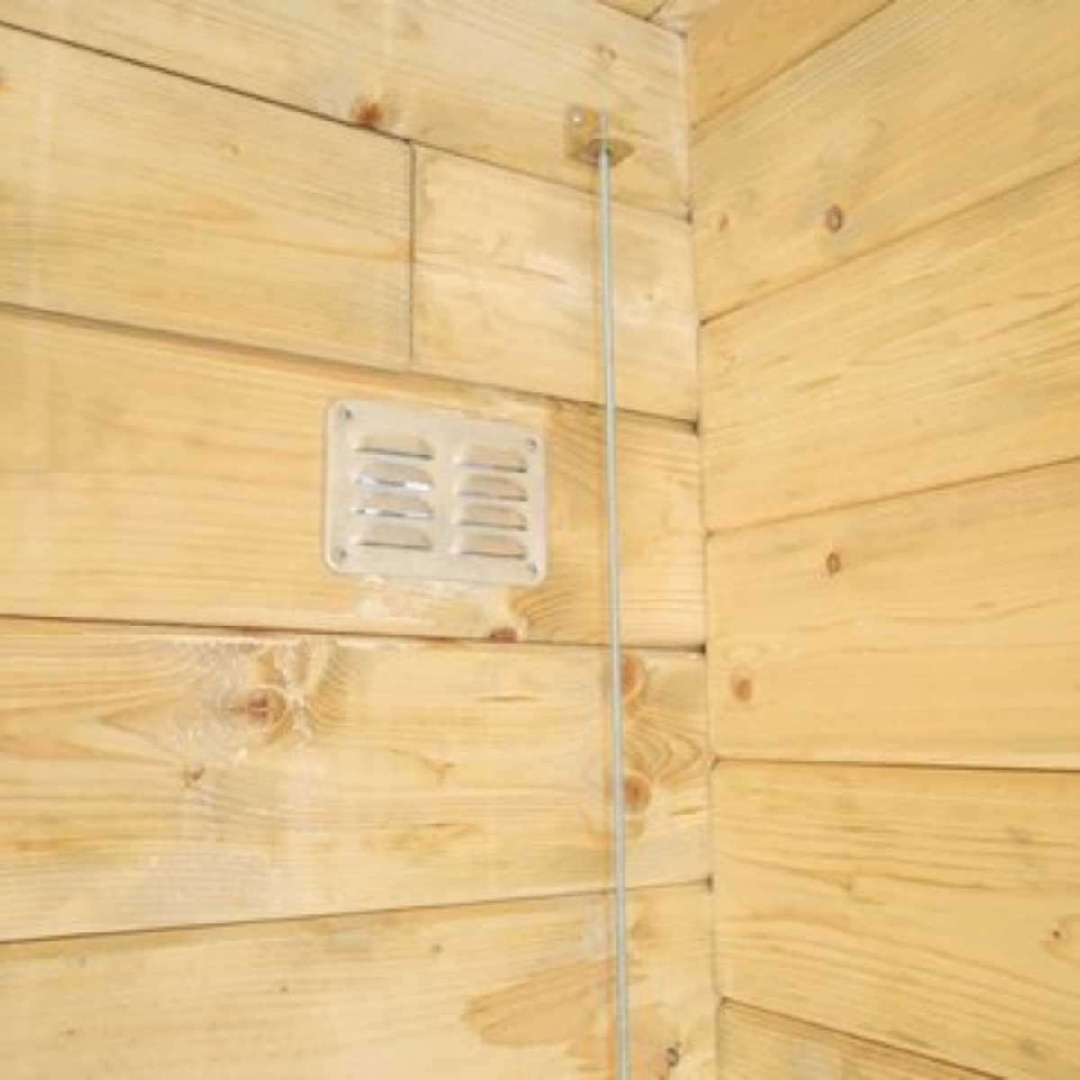 EASTWALL Ventilatierooster voor Blokhutten en Tuinhuisjes - Ventilatierooster Set - Zilver - 90 x 130 mm