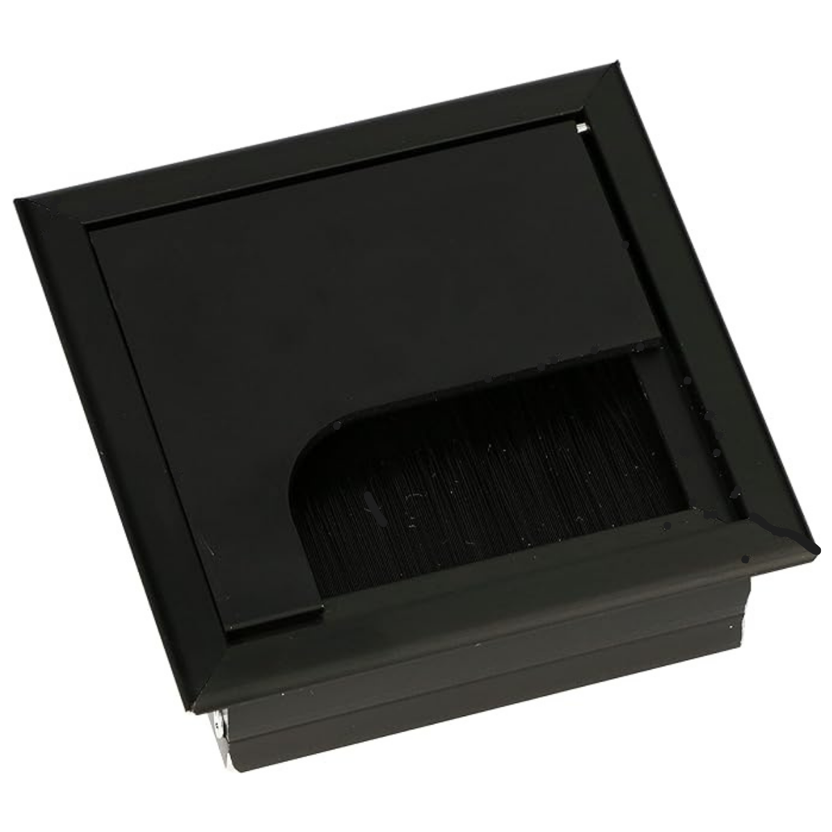 Eleganca Aluminum cable entry for desk 8x8 cm Matte Black