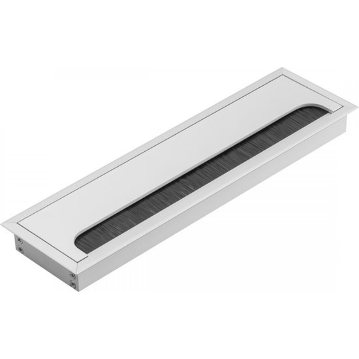 Eleganca Aluminium kabeldoorvoer voor bureau 27x8 cm Mat Zilver