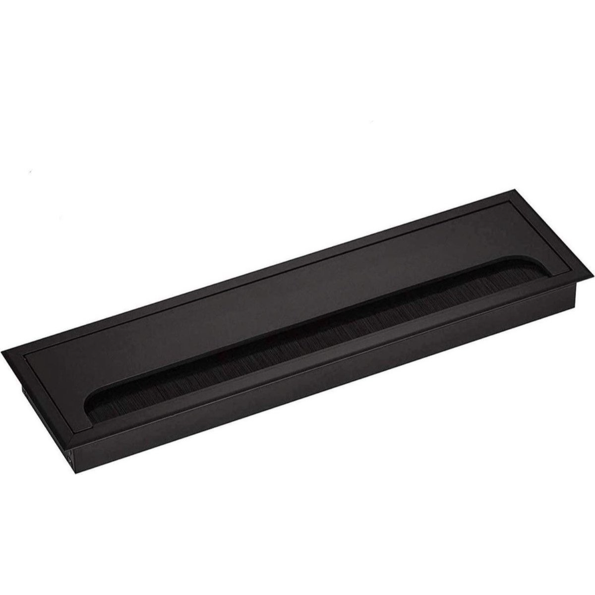 Eleganca Aluminium kabeldoorvoer voor bureau 27x8 cm Mat Zwart