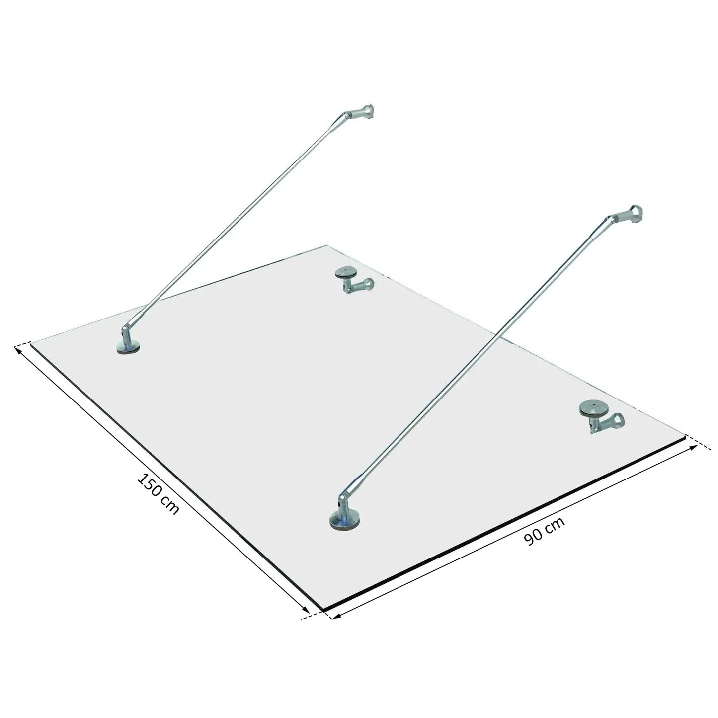 Nancy's Alvados Voordeurluifel - Voordeur Afdakje - Gehard Glas - 150 x 90 cm